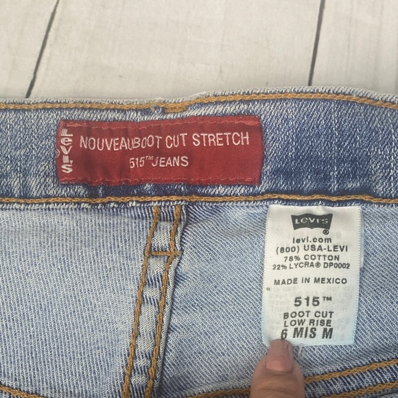 Levi’s 515 Women’s Boot Cut Stretch Jeans Size 6M Low Rose Made in early 2000’s - Picture 6 of 10